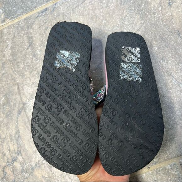 Skechers Girls Sandals With Crystals and Light Up Size 11 - Picture 4 of 6